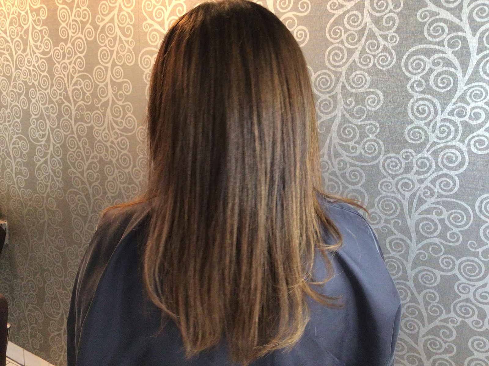 photo après traitement lissant à la kératine